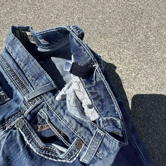 Ariat B4 Relaxed Jeans Womens 14 Straight Leg Blue Denim Distressed Western - Picture 7 of 9